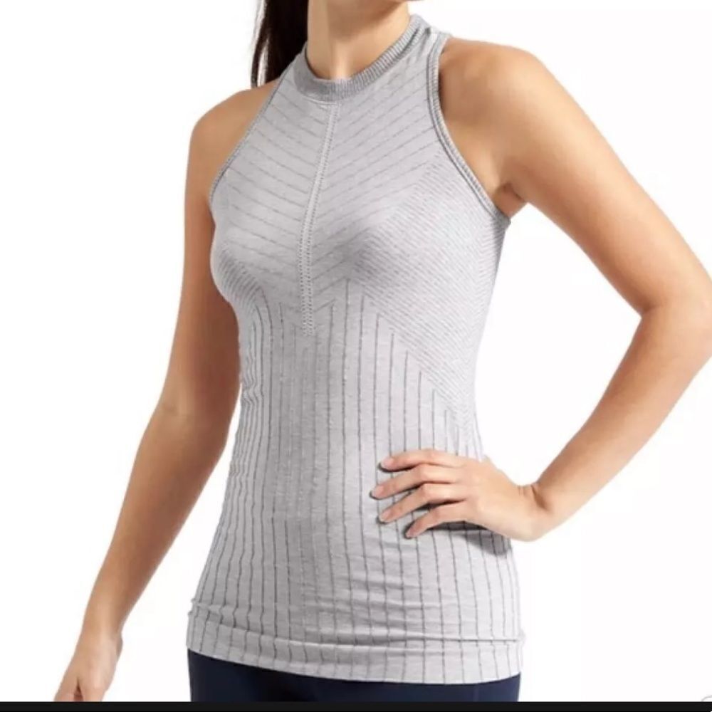Athleta Sojourn Seamless Gray Tank XS